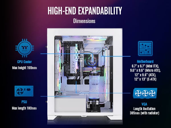 Thermaltake CTE T500 TG ARGB Snow E-ATX Full Tower Case